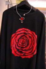 Rose poncho and matching rose necklace